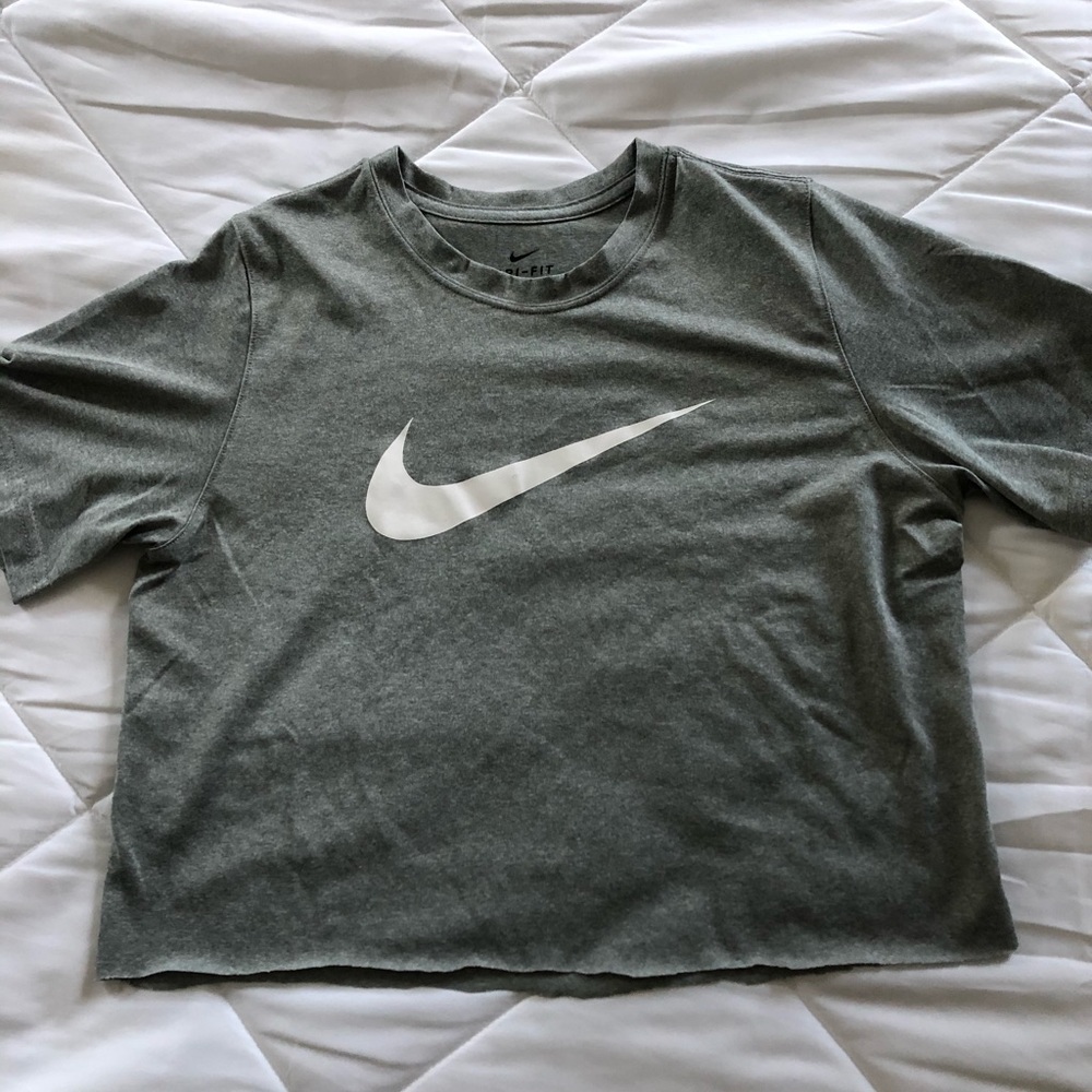 Grey Nike Crop Top